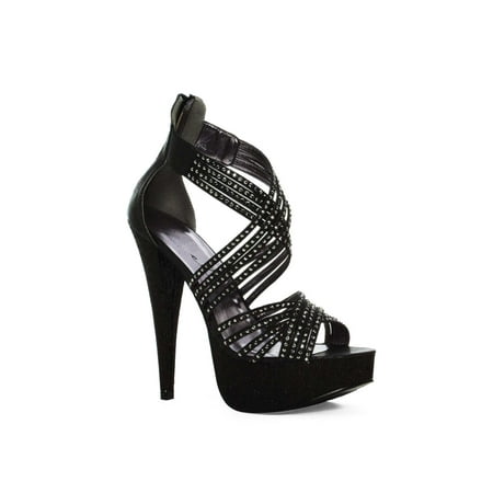 532-MIA 5 Mini Rhinestone Heel Shoe