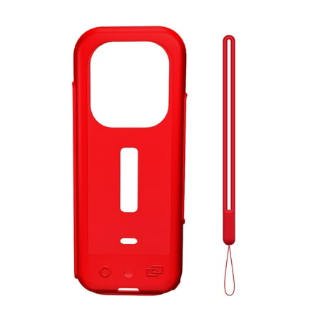 GEjnmdty Housing Shell with Handrope Body Cover Lens Guard for Insta360 X3 (Red)
