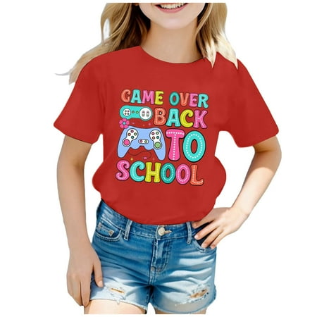 FANDANIV Cute Fashion Shirt For Girls Toddler Back To School Graphic Short Sleeve Round Neck Tee Bright Comfortable For Boys Shirts Kids
FANDANIV Cute Fashion Shirt For Girls Toddler Back To School Graphic Short Sleeve Round Neck Tee Bright Comfortable For Boys Shirts Kids