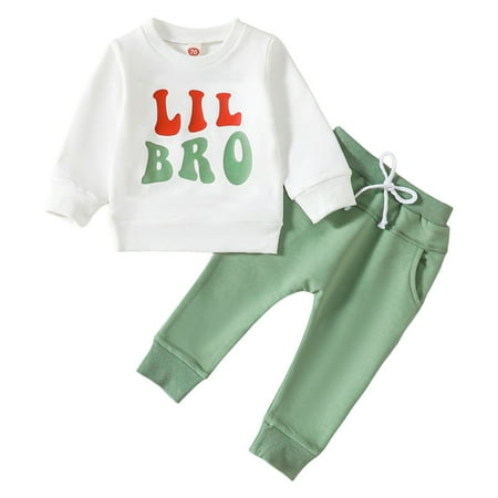 Xiulive Toddler Boys Long Sleeve Letter Prints Tops Solid Color Pants Two Piece Casual Sports Outfits Set For Kids Clothes Kids Classic Fit Clothes set
Xiulive Toddler Boys Long Sleeve Letter Prints Tops Solid Color Pants Two Piece Casual Sports Outfits Set For Kids Clothes Kids Classic Fit Clothes set