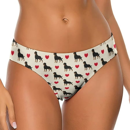 Dog Rottweiler Pattern Women s Thongs Sexy T Back G-Strings Panties Underwear Panty