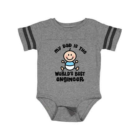 Inktastic Worlds Best Engineer Dad Gift Baby Boy Bodysuit