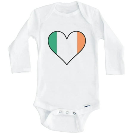 Irish Flag Baby Bodysuit - Cute Irish Flag Heart - Ireland Baby Bodysuit (Long Sleeve) 3-6 Months White
Irish Flag Baby Bodysuit - Cute Irish Flag Heart - Ireland Baby Bodysuit (Long Sleeve) 3-6 Months White