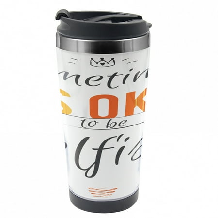 Saying Travel Mug Its OK to Be Selfish Steel Thermal Cup 16 oz by Ambesonne
Saying Travel Mug Its OK to Be Selfish Steel Thermal Cup 16 oz by Ambesonne