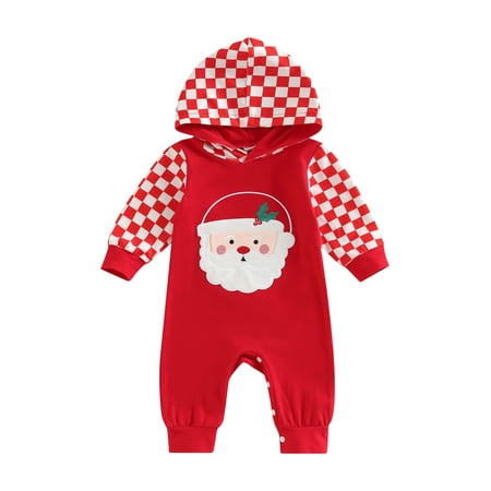 Meihuida Christmas Baby Girl Boys Romper Long Sleeve Hooded Neck Checkerboard Print Loose Long Buttons Romper
Meihuida Christmas Baby Girl Boys Romper Long Sleeve Hooded Neck Checkerboard Print Loose Long Buttons Romper
