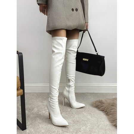 Women Croc Embossed Over Knee Stiletto Heeled High-Tight Boots Women‘s Footwear
Women Croc Embossed Over Knee Stiletto Heeled High-Tight Boots Women‘s Footwear