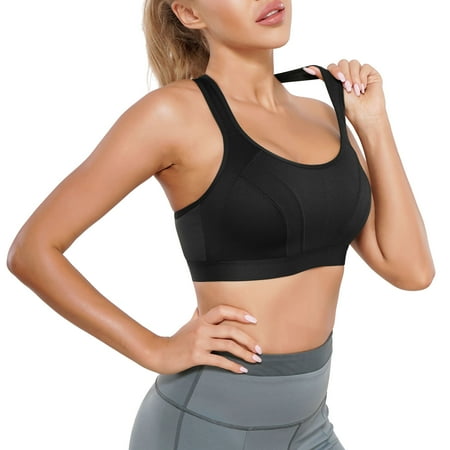 Eleady Women High Impact Racerback Sport Bra Seamless Full Support Bonce Control Workout Running Bra Wireless Yoga Tops(Black 3X-Large)
Eleady Women High Impact Racerback Sport Bra Seamless Full Support Bonce Control Workout Running Bra Wireless Yoga Tops(Black 3X-Large)