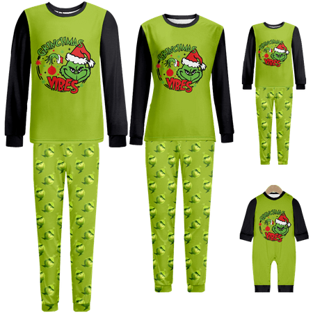 Holiday Family Matching Christmas Pajamas Sets Merry Christmas Claus Cartoon Green Print Baby-Kids-Adult-Pet Size 2-Piece Top and Pants Bodysuits Sleepwear Pajamas Set
Holiday Family Matching Christmas Pajamas Sets Merry Christmas Claus Cartoon Green Print Baby-Kids-Adult-Pet Size 2-Piece Top and Pants Bodysuits Sleepwear Pajamas Set