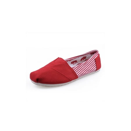 SIMANLAN Womens Slip-On Shoes Memory Foam Flats Non-Slip Loafers Driving Lightweight Canvas Shoe Walking Casual Loafer Striped Red 8.5
SIMANLAN Womens Slip-On Shoes Memory Foam Flats Non-Slip Loafers Driving Lightweight Canvas Shoe Walking Casual Loafer Striped Red 8.5