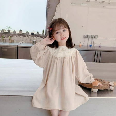 GYRATEDREAM Toddler Baby Girls Cotton Dress Doll Lace Collar Back Long Sleeve Fall Winter Casual Dresses 3-8 Years
GYRATEDREAM Toddler Baby Girls Cotton Dress Doll Lace Collar Back Long Sleeve Fall Winter Casual Dresses 3-8 Years