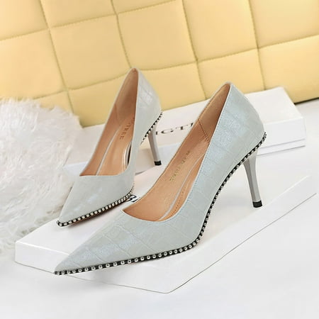 Women‘s Metal Ball Stiletto Sandals Anti-slip Pointed Toe Solid Color High Heels Women‘s Fashion Pumps
Women‘s Metal Ball Stiletto Sandals Anti-slip Pointed Toe Solid Color High Heels Women‘s Fashion Pumps