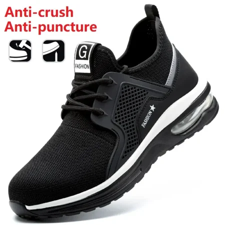 Black Safety Shoes Men Air Cushion Work Shoes Male Puncture-Proof Shoes Steel Toe Indestructible Footwear Light Work Sneakers
Black Safety Shoes Men Air Cushion Work Shoes Male Puncture-Proof Shoes Steel Toe Indestructible Footwear Light Work Sneakers