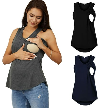 Tejiojio Maternity/Labor/Nursing Clothing Clearance Fashion Women Vest Round Neck Solid Color Maternity T-shirt Breastfeeding Top
Tejiojio Maternity/Labor/Nursing Clothing Clearance Fashion Women Vest Round Neck Solid Color Maternity T-shirt Breastfeeding Top