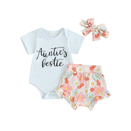 Qtinghua Newborn Baby Girls Summer Clothes Set Short Sleeve Letter Print Romper + Elastic Waist Shorts + Headband Outfits
Qtinghua Newborn Baby Girls Summer Clothes Set Short Sleeve Letter Print Romper + Elastic Waist Shorts + Headband Outfits