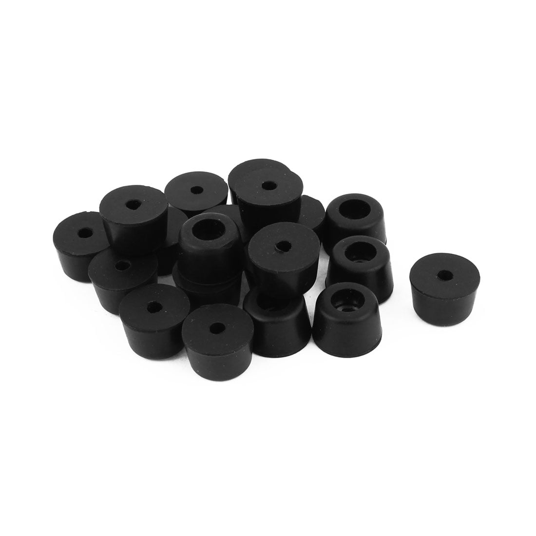 20Pcs Black Rubber Table Chair Leg Tips Furniture Protectors 14x12x9mm