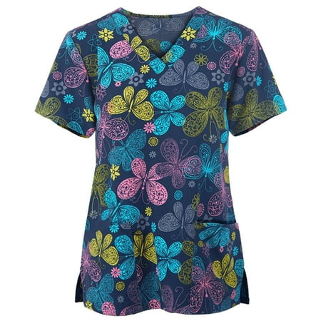 UDAXB Womens Nursing Scrub Tops Valentine s Day Love Heart Printed Working Uniform Short Sleeve V-Neck Workwear Blouse T-shirt with Pockets
UDAXB Womens Nursing Scrub Tops Valentine s Day Love Heart Printed Working Uniform Short Sleeve V-Neck Workwear Blouse T-shirt with Pockets