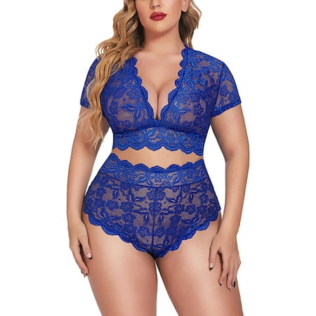 CLEARANCE Sale! Plus Size Lingerie Plus Floral Lace Scallop Trim Lingerie Set Deep V Allover Lace Bra Panties Set Clubwear
CLEARANCE Sale! Plus Size Lingerie Plus Floral Lace Scallop Trim Lingerie Set Deep V Allover Lace Bra Panties Set Clubwear
