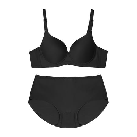 Unique Bargains Women s Plus Size Underwire Solid Seamless Push-Up Bra and Underwear Set
Unique Bargains Women s Plus Size Underwire Solid Seamless Push-Up Bra and Underwear Set