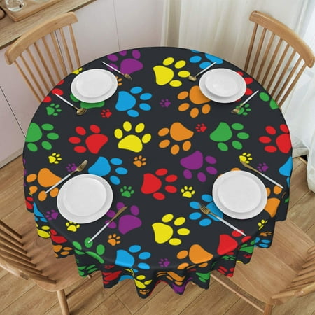 Tablecloth Golden Glitter Dog Paw Print Table Cloth For Circular Tables Waterproof Resistant Picnic Table Covers For Kitchen Dining/Party
Tablecloth Golden Glitter Dog Paw Print Table Cloth For Circular Tables Waterproof Resistant Picnic Table Covers For Kitchen Dining/Party