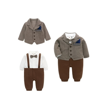famuka Baby Boy Two Piece Suit Coat and Romper Outfit Infant Formal Suit Toddlers Wedding Tuxedo
famuka Baby Boy Two Piece Suit Coat and Romper Outfit Infant Formal Suit Toddlers Wedding Tuxedo