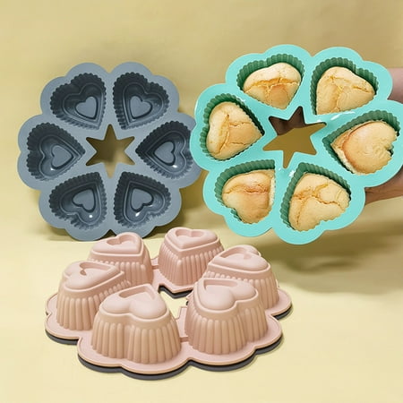 buateil 6 Cavity Cake Mold Easy to Clean High-Temperature Resistance Heart Shape Non-stick Dessert Baking Mold for Cake Shop
buateil 6 Cavity Cake Mold Easy to Clean High-Temperature Resistance Heart Shape Non-stick Dessert Baking Mold for Cake Shop