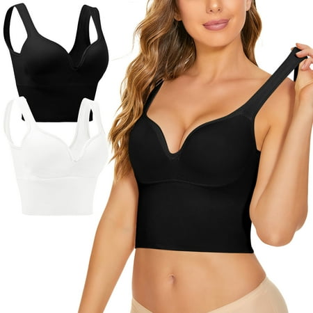 JDEFEG Large Size Bras 2 Pieces Womens Sports Bra No Wire Comfort Sleep Bra Plus Size Workout Activity Bras with Non Pads Shaping Bra Nylon Spandex Multicolor L
JDEFEG Large Size Bras 2 Pieces Womens Sports Bra No Wire Comfort Sleep Bra Plus Size Workout Activity Bras with Non Pads Shaping Bra Nylon Spandex Multicolor L