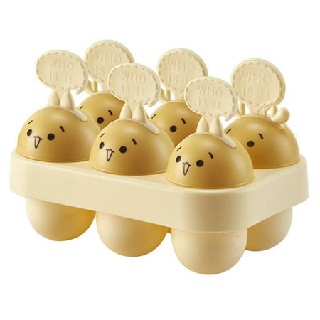 COOLL Ice Cream Mold Cartoon Round Non-stick Easily Demold Food Grade Molding Ice Cream Tray with Handle Ring Home Supplies