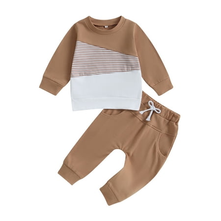 2PCS Toddler Baby Boy Pants Set Patchwork Long Sleeve Sweatshirt Pullover Tops + Drawstring Sweatpants
2PCS Toddler Baby Boy Pants Set Patchwork Long Sleeve Sweatshirt Pullover Tops + Drawstring Sweatpants