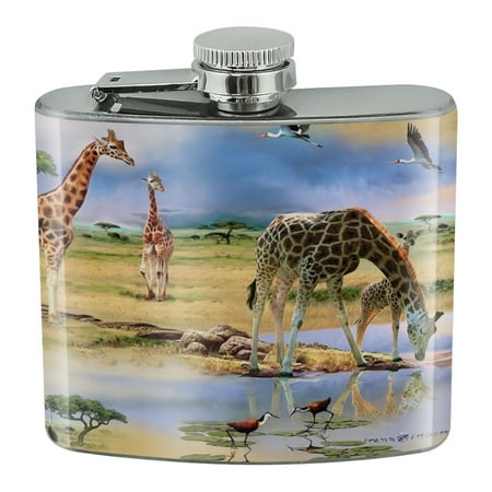 Giraffe Family African Animals Pattern Stainless Steel 5oz Hip Drink Kidney Flask
Giraffe Family African Animals Pattern Stainless Steel 5oz Hip Drink Kidney Flask