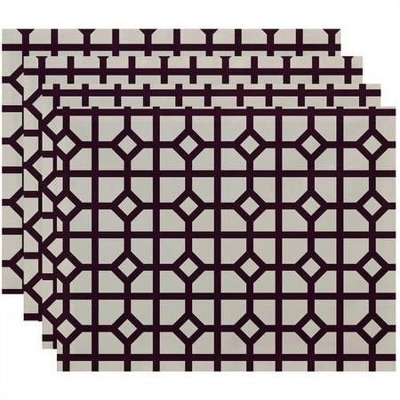 Simply Daisy 18 x 14 Don t Fret Geometric Print Placemats Set of 4