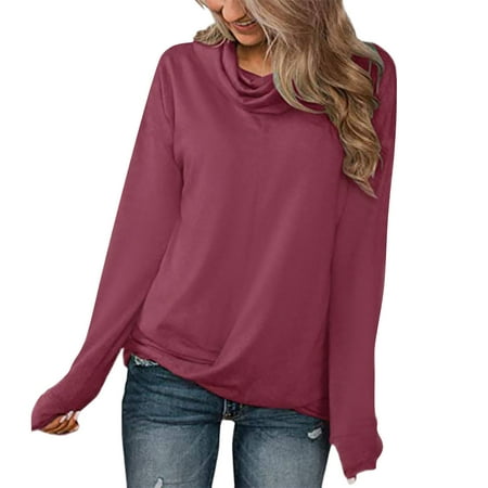 Womens Casual Long Sleeve Sweatshirt Turtleneck Top Cute Pullover Relaxed Fit Tops T Shirt Women Pack Sport T Shirts Women Long Sleeve T Shirt Women under Scrubs Womens T Shirts for Summer Oversized
Womens Casual Long Sleeve Sweatshirt Turtleneck Top Cute Pullover Relaxed Fit Tops T Shirt Women Pack Sport T Shirts Women Long Sleeve T Shirt Women under Scrubs Womens T Shirts for Summer Oversized