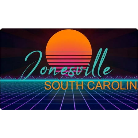 Jonesville South Carolina 4 X 2.25-Inch Fridge Magnet Retro Neon Design