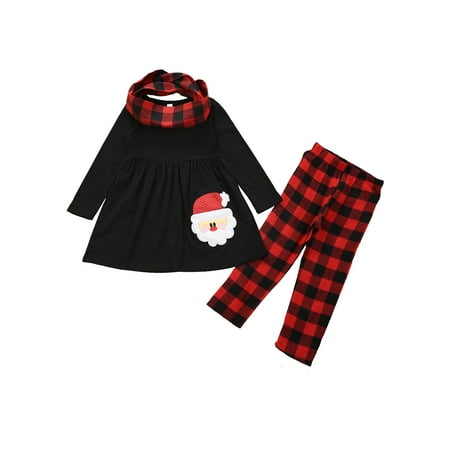Xingqing Toddler Baby Girls Outfits Santa Claus Long Sleeve Tops Dress Pants Leggings Scarf 3pcs Set 1-2 Years
Xingqing Toddler Baby Girls Outfits Santa Claus Long Sleeve Tops Dress Pants Leggings Scarf 3pcs Set 1-2 Years