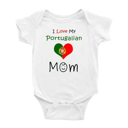 I Love My Portugalian Mom Baby Romper Bodysuit For Boy Girl (White 6-12 Months)
I Love My Portugalian Mom Baby Romper Bodysuit For Boy Girl (White 6-12 Months)