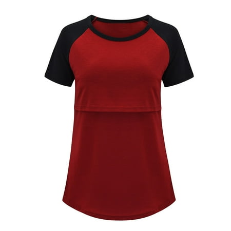 Wesracia Women Maternity Casual Short Sleeve Round Neck Nursing Tops T Shirt For Breastfeeding Loose Tee
Wesracia Women Maternity Casual Short Sleeve Round Neck Nursing Tops T Shirt For Breastfeeding Loose Tee