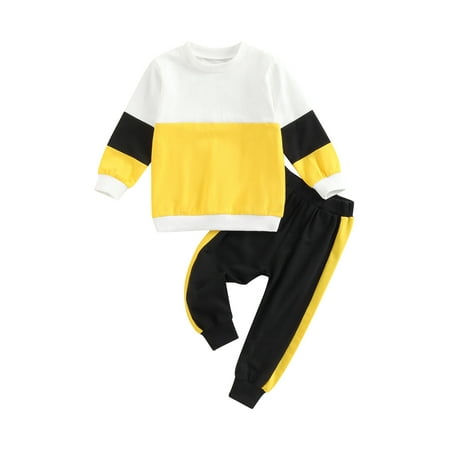 Bagilaanoe 2Pcs Little Girl Boy Long Pants Set Contrast Color Long Sleeve Sweatshirt Pullover Tops+ Trousers 2T 3T 4T 5T 6T 7T Kids Fall Casual Sweatsuit
Bagilaanoe 2Pcs Little Girl Boy Long Pants Set Contrast Color Long Sleeve Sweatshirt Pullover Tops+ Trousers 2T 3T 4T 5T 6T 7T Kids Fall Casual Sweatsuit