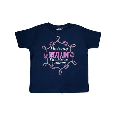 Inktastic I Love My Great Aunt- Breast Cancer Awareness Gift Toddler Boy or Toddler Girl T-Shirt