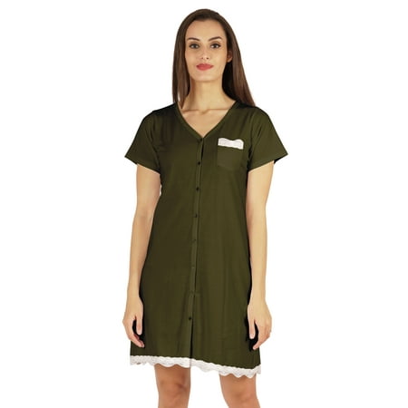 Inkmeso Solid Button Down Nightgown Sleepwear For Womens V- Neck Nightshirt Sleepdress
Inkmeso Solid Button Down Nightgown Sleepwear For Womens V- Neck Nightshirt Sleepdress