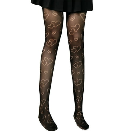 Women Black Double Love Heart Pantyhose Gothic Punk Patterned Fishnet Tights
Women Black Double Love Heart Pantyhose Gothic Punk Patterned Fishnet Tights