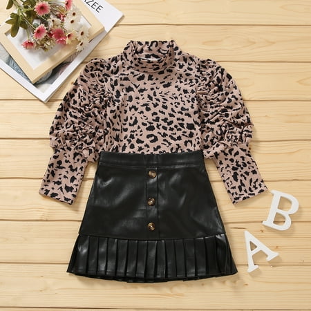 Hbdhejl Outfit Set For Girls Boys Toddler Kids Infant Baby Long Bubble Sleeve Ribbed Leopard Print Tops Solid Color Pu Leather Skirt 2Pcs Outfits Set Black 4-5 Years
Hbdhejl Outfit Set For Girls Boys Toddler Kids Infant Baby Long Bubble Sleeve Ribbed Leopard Print Tops Solid Color Pu Leather Skirt 2Pcs Outfits Set Black 4-5 Years