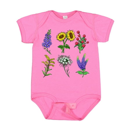 Inktastic Group of Beautiful Wildflowers Gift Baby Boy or Baby Girl Bodysuit