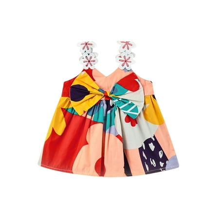 Nokpsedcb Toddler Baby Girls Summer Casual Dress Print V-Neck Sleeveless Floral Strappy Dress with Bowknot Red Blue 2-3 Years
Nokpsedcb Toddler Baby Girls Summer Casual Dress Print V-Neck Sleeveless Floral Strappy Dress with Bowknot Red Blue 2-3 Years