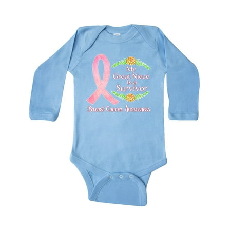 Inktastic My Great Niece is a Survivor Breast Cancer Awareness Gift Baby Boy or Baby Girl Long Sleeve Bodysuit
Inktastic My Great Niece is a Survivor Breast Cancer Awareness Gift Baby Boy or Baby Girl Long Sleeve Bodysuit