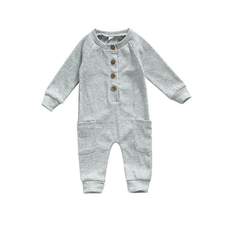 Bebiullo Newborn Unisex Baby Boy Girl Button Romper One Piece Jumpsuit Clothes Gray 3-6 Months
Bebiullo Newborn Unisex Baby Boy Girl Button Romper One Piece Jumpsuit Clothes Gray 3-6 Months