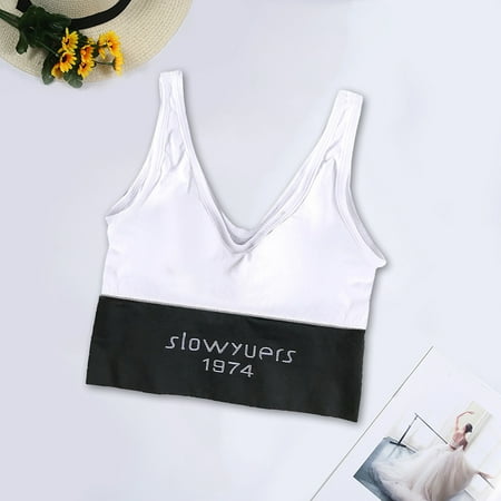asdoklhq Sports Bras for Women Slowyuers 1974 s Casual Show Thin Yoga Underwear Vest