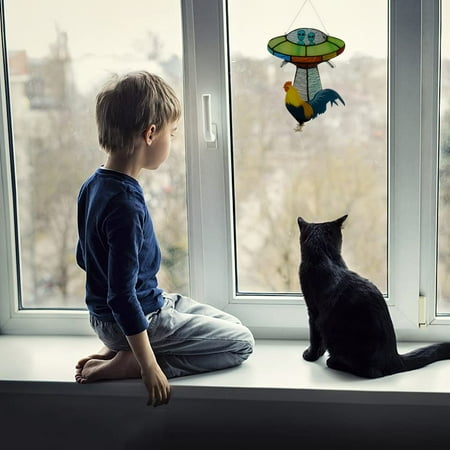 UFO Alien Cow Pendant Ornaments Alien And Cow Stained Window Panel Painted UFO Pendant For Windows Doors Home Decoration
UFO Alien Cow Pendant Ornaments Alien And Cow Stained Window Panel Painted UFO Pendant For Windows Doors Home Decoration
