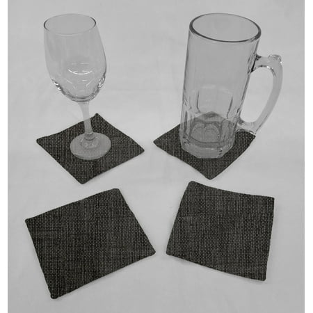 Faux Burlap Cloth Coasters by Penny s Needful Things (Set of 6) Black/Gray
Faux Burlap Cloth Coasters by Penny s Needful Things (Set of 6) Black/Gray