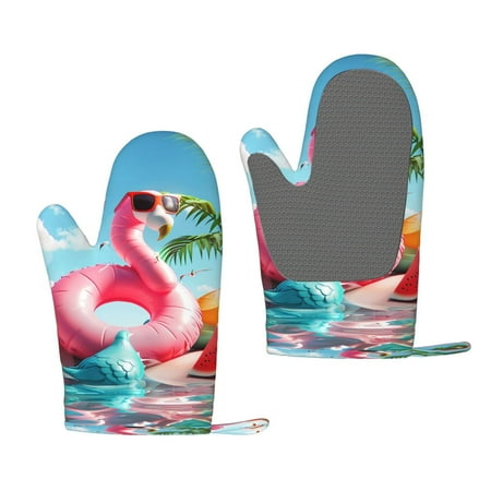 Hirioo Tropical Flamingo Pool Float for Silicone Oven Mitts for BBQ Baking Cooking Set of 2 Heat Resistant 260℃ Non-Slip Kitchen Essentials
Hirioo Tropical Flamingo Pool Float for Silicone Oven Mitts for BBQ Baking Cooking Set of 2 Heat Resistant 260℃ Non-Slip Kitchen Essentials