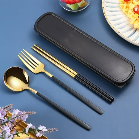 Stainless Steel Portable Tableware Student Travel Lunch Box Three-piece Spork Chopsticks Set New Four-piece
Stainless Steel Portable Tableware Student Travel Lunch Box Three-piece Spork Chopsticks Set New Four-piece