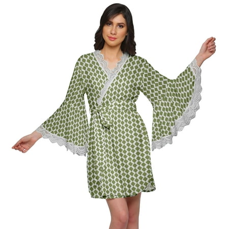 Moomaya Printed Bathrobe For Girls Bell Sleeves Robe For Women Crossover Robes
Moomaya Printed Bathrobe For Girls Bell Sleeves Robe For Women Crossover Robes